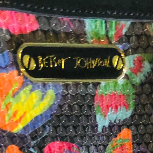 “Betsey Johnson” Satchel with sequins - Picture 2 of 5